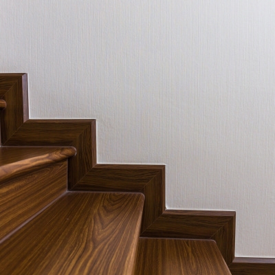 Timber staircase with full-round stair nosing